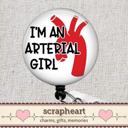 Funny I'm an Arterial Girl Badge Reel, Heart Aorta Badge Reel, Cardiology Hospital Nurse Gift, Vascular Nurses Week, Cardiologist Cardiology Retractable ID Badge, VAT Badge Reel in Saudi Arabia