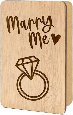 بطاقات خشبية فاخرة من woodmessage - هدايا مصنوعة يدويًا، حب ورومانسية، خطوبة، ذكرى سنوية، زفاف، عيد ميلاد، له/لها، طفل، ذكريات مع مظروف (حب) in Saudi Arabia