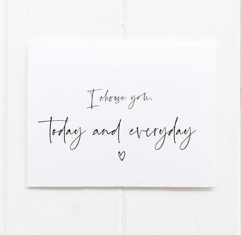 Bride to Groom Wedding Day Card - Husband from Wife, I Choose You Love Gift For Him, Anniversary Present, Cute Ceremony Cards in Saudi Arabia