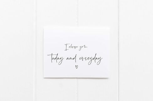Bride to Groom Wedding Day Card - Husband from Wife, I Choose You Love Gift For Him, Anniversary Present, Cute Ceremony Cards in Saudi Arabia
