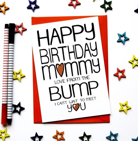 بطاقة عيد ميلاد للأم الحامل، الأم، الزوجة من عثرة، الزوج in Kuwait