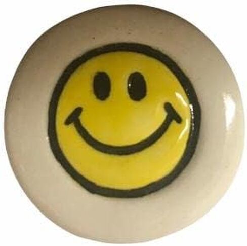 Ceramic Smoke Stone Hand Rolled Unfiltered Cigarette Holder Yellow Smiley Face in Saudi Arabia