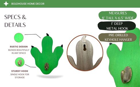 شماعة معطف للأطفال ببصمة ديناصور - ديكور حمام ديناصور - ديكورات ديناصورات لتنظيم الفصول الدراسية - خطاف ظهر - ديكور ديناصور لديكور جدار غرفة الأولاد in Kuwait