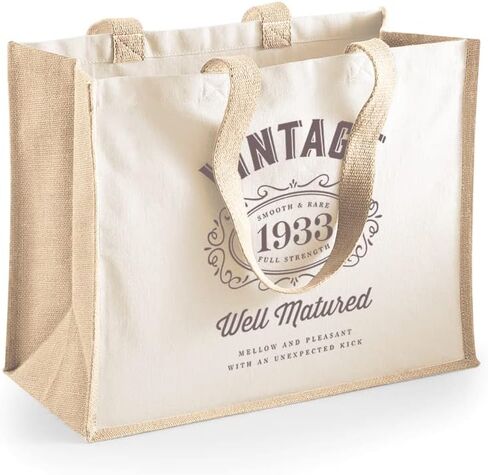 90th Birthday Bag Keepsake Funny Novelty Gift for Women 90 Happy Shopping Present Tote Idea Ninety in Saudi Arabia