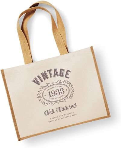 90th Birthday Bag Keepsake Funny Novelty Gift for Women 90 Happy Shopping Present Tote Idea Ninety in Saudi Arabia