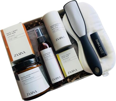 Wellness Spa Gift Set for Women, Relaxing Luxury Self Care Spa Box with Natural and Clean Beauty Products for Her by ZAAINA in Kuwait