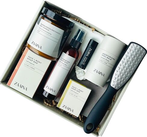 Wellness Spa Gift Set for Women, Relaxing Luxury Self Care Spa Box with Natural and Clean Beauty Products for Her by ZAAINA in Kuwait