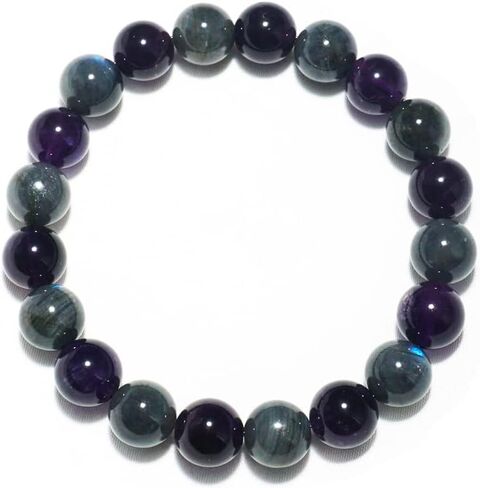 10MM Red Agate Bracelet for Women Men | Natural Handmade Stretch Bracelet for 7.5-8" Wrist | Root & Heart & Sacral Chakra Chakra Crystal | Each Black & Red Bead is Unique | Special choice in Saudi Arabia