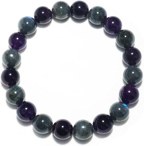 10MM Red Agate Bracelet for Women Men | Natural Handmade Stretch Bracelet for 7.5-8" Wrist | Root & Heart & Sacral Chakra Chakra Crystal | Each Black & Red Bead is Unique | Special choice in Saudi Arabia