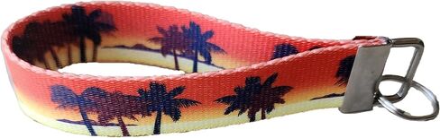 سوار معصم شجرة النخيل البرتقالي مزدوج الجانب، جولي إن جي ستوديو، مجموعة مفاتيح شمس الشاطئ الكاريبي، سلسلة مفاتيح FBA in Kuwait