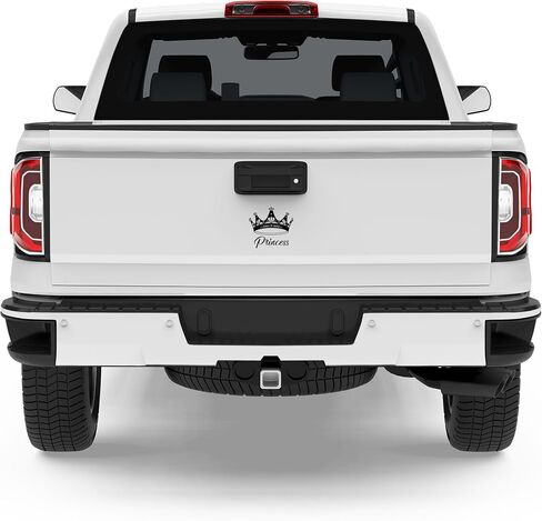Die Cut Princess Crown Sticker Decal for Car, Laptops, Girls Room Wall Decor, Crown Wall Decals and Custom Bumper Stickers for Cars, Perfect Princess Bedroom Decoration by FaceMemory (Black) in Saudi Arabia