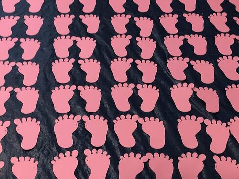 Pink baby foot garland for baby shower, welcoming newborn, nursery decoration and Happy Birthday Decor No DIY required in Saudi Arabia