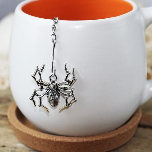 Spider tea ball infuser for herbal tea, Tea infuser charm, Tea Strainer insect pendant in Saudi Arabia