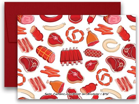 Ron Swanson Inspired Parks and Recreation Parody Birthday Card Meat Tornado 5x7 inches w/Envelope in Saudi Arabia