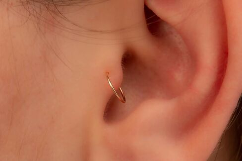 5mm Gold Cartilage Nose Helix Tragus Mini Huggie Hoop Earrings in 14k Gold-filled Snug Gold Nose Ring (Gold, 5mm 20 gauge / 1 pair) in Saudi Arabia