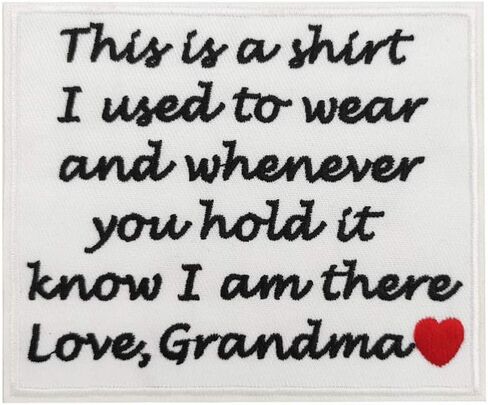 Memory Pillow Cover DIY This Is A Shirt I Used to Wear Embroidered Iron On Patch (Grandma) in Saudi Arabia