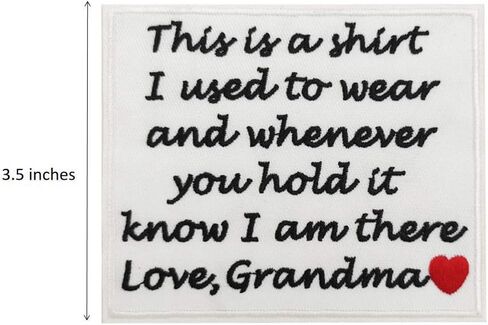 Memory Pillow Cover DIY This Is A Shirt I Used to Wear Embroidered Iron On Patch (Grandma) in Saudi Arabia
