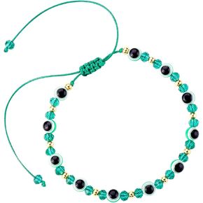 Evil Eye Bracelets Women Jewelry Mal De Ojo Bracelet Protection Adjustable Blue Red String for Teen Girls (Purple)