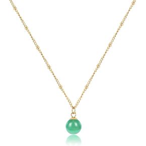 Jade Necklaces for Women Healing Crystal Necklace Handmade Jade Bead Necklace Green Crystal Necklace Spiritual Jewelry for Girls