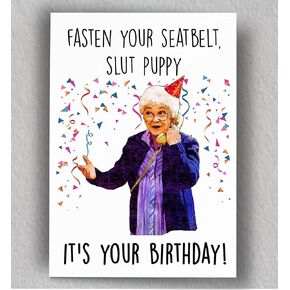 Slut Puppy Birthday Card | Dorothy Sophia Rose Blanche | Betty White | 80's Show | Funny Blank Card in Saudi Arabia