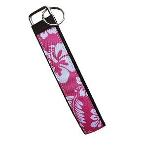 سوار معصم هاواي الكركديه المتين باللون الوردي الفاتح، استوديو جولي إن جي، معرف حبل سيارة على شكل زهرة استوائية، fba in Kuwait