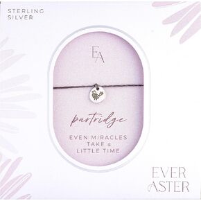 Partridge Bracelet - Fertility Jewelry - IVF Bracelet - Sterling Silver Hand Stamped Cord Bracelet - Even Miracles Take a Little Time in Saudi Arabia