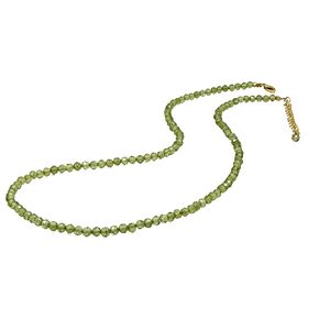 Gempires Turquoise 3.5 mm Beads Choker Necklace, December Birthstone, 14k Yellow Gold Plated, Handmade Jewelry 18 + 2 Inch Adjustable Chain (Turquoise) in Saudi Arabia