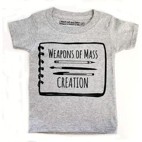 Weapons Of Mass Creation - Back to School Clothes, Preschool Kindergarten T-Shirt (2T, Blue)