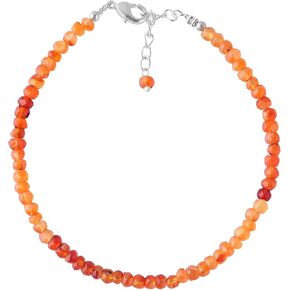 Natural Carnelian Gemstone Beads Bracelet for Women, Crystal Gems Healing Bracelets, Chakra Stone Bead Bracelets, Yoga Stone Beads Bracelets Meditation
