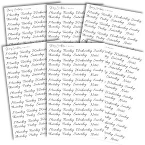Days of the Week Calendar Stickers, Journaling and Planner Stickers, 0.4" tall, 6 sheets, 432 stickers, Functional Planning Stickers (Colorful Lettering) in Saudi Arabia