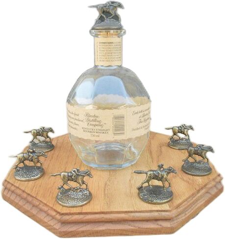 Illuminated Blanton's Bourbon Cork Stopper Display Octagon Oak, Blantons, Whiskey, Buffalo Trace, Handmade in U.S.A. (Golden Oak With Light) in Kuwait
