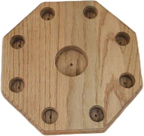 Illuminated Blanton's Bourbon Cork Stopper Display Octagon Oak, Blantons, Whiskey, Buffalo Trace, Handmade in U.S.A. (Golden Oak With Light) in Kuwait