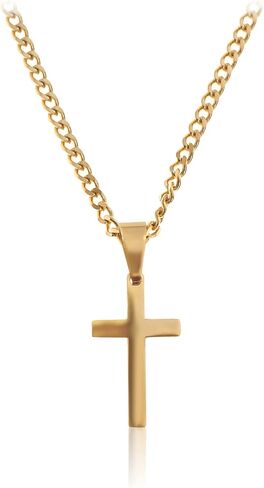 Made by Nami Necklace for Men with or without various Pendants - Mens High-Quality Stainless Steel Necklace Chain 23" - Gold Silver Gun-Metal Black - Handmade Surfer Jewelry (Black Compass) in Saudi Arabia
