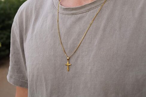 Made by Nami Necklace for Men with or without various Pendants - Mens High-Quality Stainless Steel Necklace Chain 23" - Gold Silver Gun-Metal Black - Handmade Surfer Jewelry (Black Compass) in Saudi Arabia