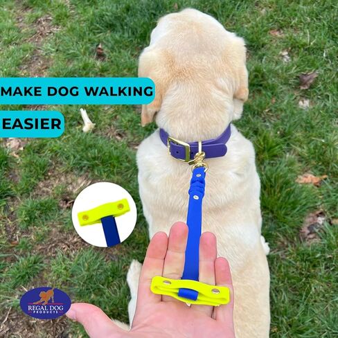 منتجات ريجال دوج مقود قصير للكلاب بمقبض | مقود المرور للكلاب | مقود بيوثين قصير للكلاب لتدريب الكلاب الصغيرة والمتوسطة والكبيرة (12 بوصة/برتقالي وأسود) (وردي/أزرق) in Kuwait