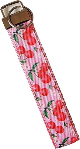 معصم فاكهة الكرز، استوديو جولي إن جي، قاعدة مفاتيح فاكهة الكرز الصيفية اللذيذة، حبل سيارة على شكل زهرة الكرز، FBA مصنوع يدويًا in Kuwait