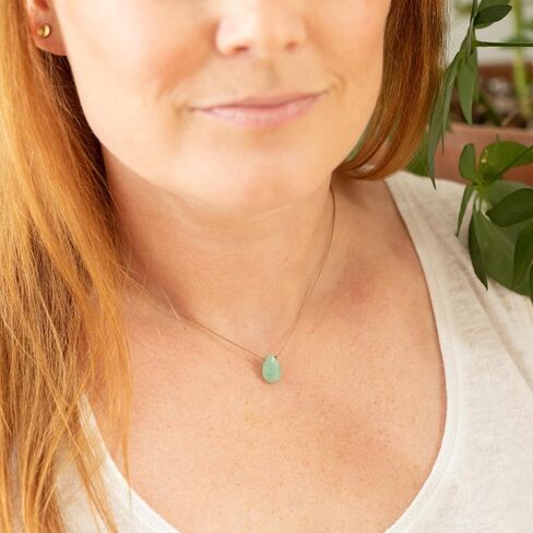SoulKu Handcrafted Necklace, Empowerment Jewelry With Healing Crystal, Inspirational Jewelry For Women, Mom & Sister Gifts, 2" Extender With Lobster Clasp, 16" Nylon Cord in Kuwait