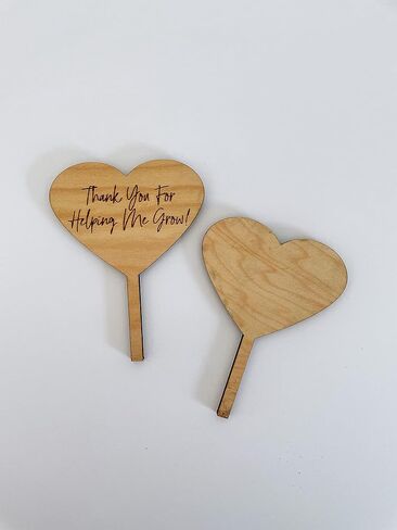 Thank You For Helping Me Grow Teacher Appreciation Wood Engraved Plant Tag in Saudi Arabia
