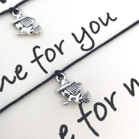 كاري كلوفر الهالوين أفضل الساحرات أفضل العاهرات الصداقة، مجموعة سوار الرغبات من 2 - أساور الصداقة المتطابقة، هدية لأفضل صديق، فكرة هدية BFF، هدايا الهالوين in Kuwait