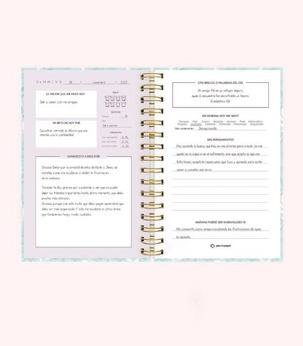 Den gracias - Gratitude Journal, for catholic woman, in Spanish - Diario de Gratitud para mujer católica, en español (Flowers) in Kuwait