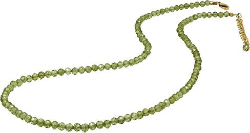 Gempires Turquoise 3.5 mm Beads Choker Necklace, December Birthstone, 14k Yellow Gold Plated, Handmade Jewelry 18 + 2 Inch Adjustable Chain (Turquoise) in Kuwait