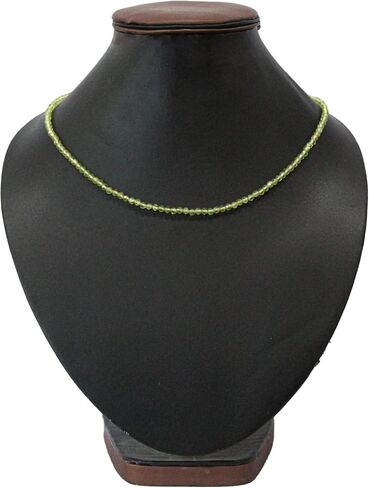Gempires Turquoise 3.5 mm Beads Choker Necklace, December Birthstone, 14k Yellow Gold Plated, Handmade Jewelry 18 + 2 Inch Adjustable Chain (Turquoise) in Kuwait