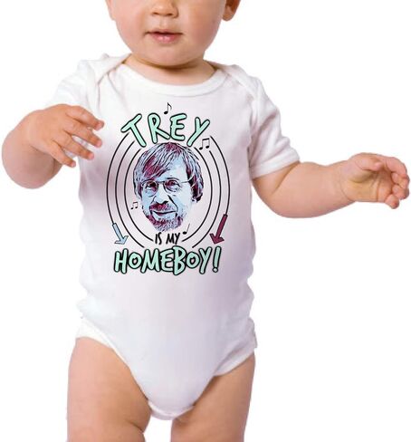 Phish Trey Anastasio is my Homeboy 12-18 شهرًا بدلة قطعة واحدة للأطفال فائقة النعومة أو حفلة موسيقية للأطفال الصغار TREY1218SS in Kuwait