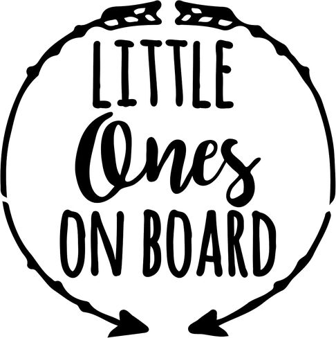 ملصق نافذة السيارة باللون الأبيض لطفل على متن السيارة | ملصق سيارة Little Ones On Board مقاس 4.5 بوصة × 4.5 بوصة | الأطفال على متن الطائرة | ملصق للأطفال في السيارة | ملصق سيارة العائلة | سلامة الأم والطفل | تصميم قيس in Saudi Arabia