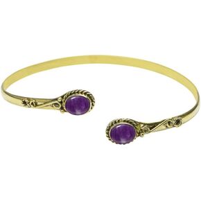 Amethyst Stone Arm cuff, Armlet, Armband, Upper Arm cuff, Brass Arm Cuff, Bracelet Armlet, Trible Armlet, Boho Girls Women Arm Cuff