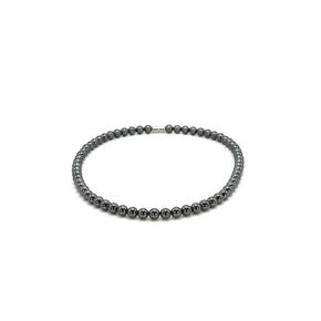 Healing Crystal Jewelry for Men/Women Protection Stone Necklaces Genuine Gemstones 6mm/8mm/10mm Beads 16/18/20/22 Inch Strand (16.00, 02: Hematite (8mm))