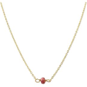 Handmade Rose Gold January Birthstone Choker Necklace, 14 Inches - Garnet, 14k Gold Fill - Birthday Gift, Present for Girl, Woman, Friend, Daughter, Wife, Mom, Her - Layering Gemstone Jewelry