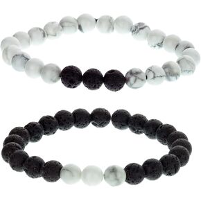 سوار شقرا من حجر العقيق الكريستالي - سوار كريستال من الأحجار الكريمة من الصخور البركانية الطبيعية للقلق، وتخفيف التوتر، وشفاء الريكي - خرز يوجا هاوليت، سوار قابل للتمدد، فكرة هدايا in Kuwait