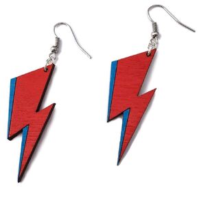 Lightning Bolt Dangle Earrings | Rock Star Eco-Friendly Fashion by Telestic Design in Kuwait