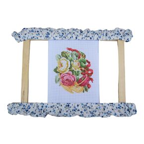 Scroll rods Clean keeper for embroidery frame from 11" to 28" Floral Grime Guard for cross stitch Cover for frame scroll cross stitch Embroidery kit Needlepoint rotating frame grime guard in Saudi Arabia